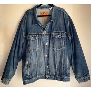 Vintage Levi Strauss Co Mens 5XL Denim Trucker Jacket l Naturally Distressed